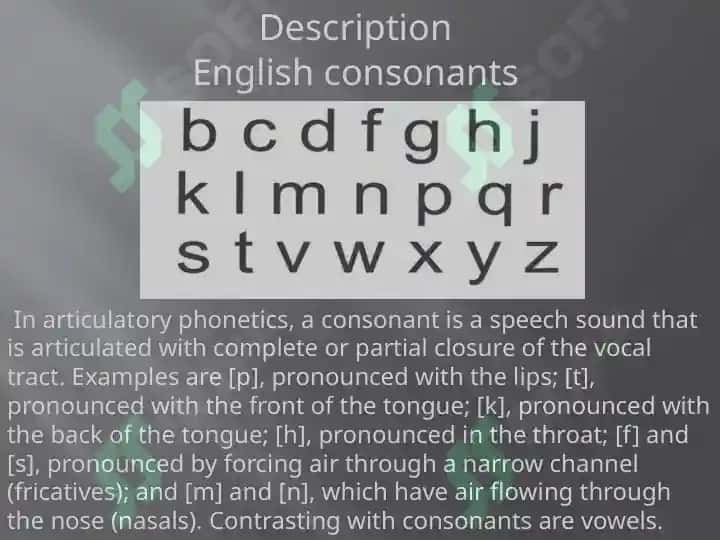 Classification of consonants 4