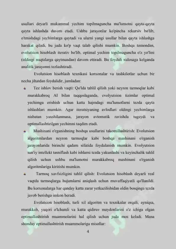 Evolutsion dasturlash. Genetik algoritm 4