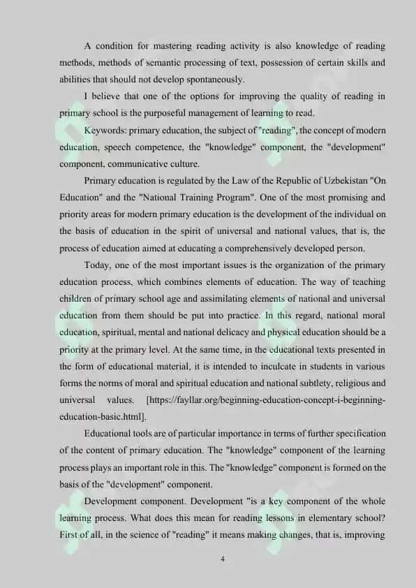 Reading skills 4