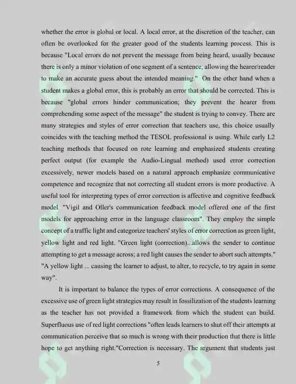 Errors in language teaching 5
