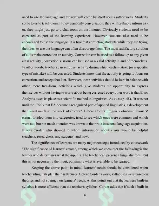 Errors in language teaching 6