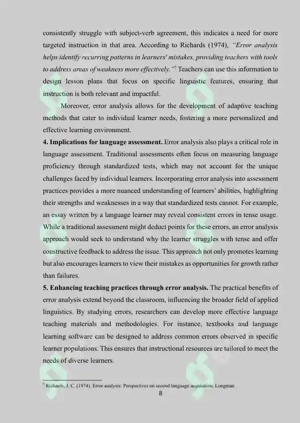 Errors in language teaching 8