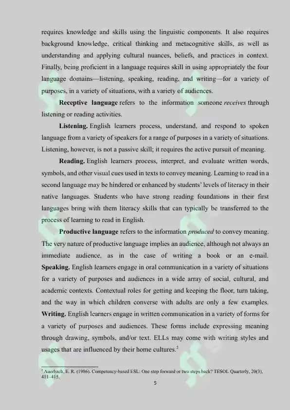 COMPETENCE AND PERFORMANCE IN LANGUAGE TEACHING PROFICIENCY 5