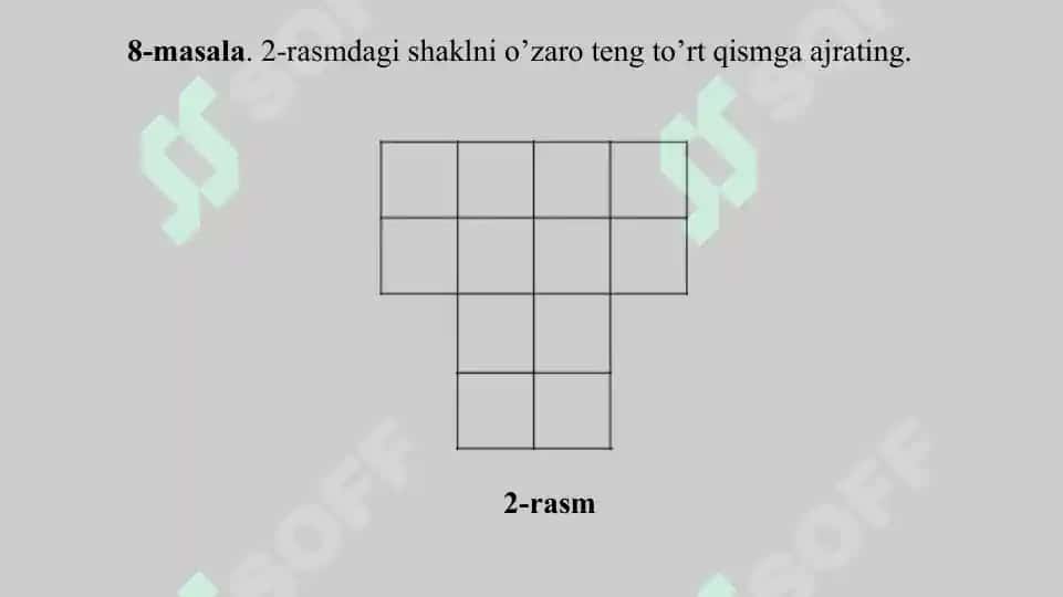 TO‘PLAMLAR NAZARYASIGA OID MASALALAR. SONGA OID SODDA MUSHOHADALAR. SONNING QISMINI TOPISH. QISMGA KO’RA SONNI TOPISH 3