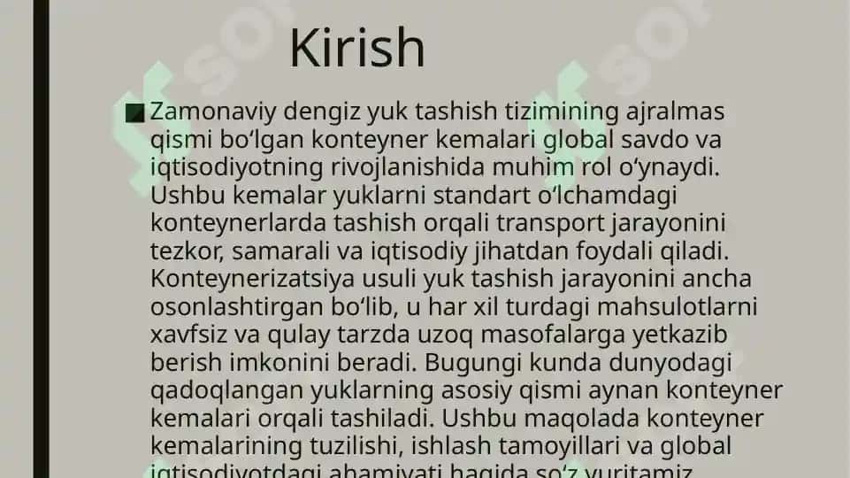 Global yuk tashuvchi kompaniyalar / Ship 2