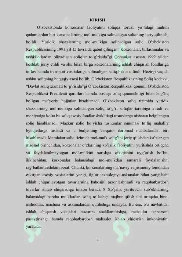 Yuridik shaxslarning mol-mulkiga solinadigan soliq bo’yicha soliq hisobotini taqdim etish va soliq to’lash tartibi 2