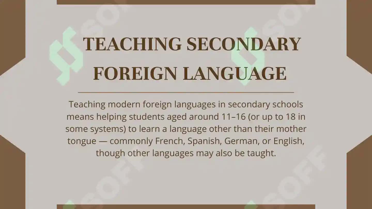 Teaching Secondary Modern Foreign Languages 2