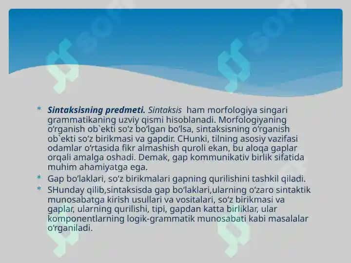 Turkiy tillarning sintaktik xususiyatlari 2