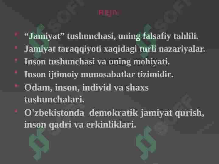 JAMIYAT VA INSON FALSAFASI 2