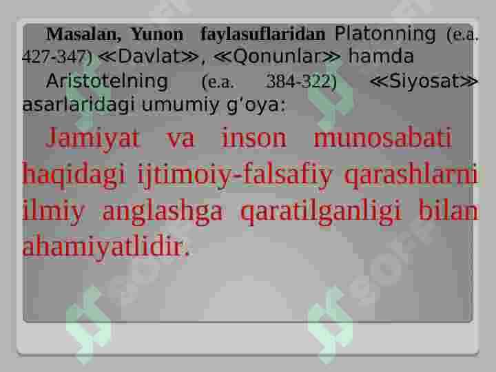 JAMIYAT VA INSON FALSAFASI 7