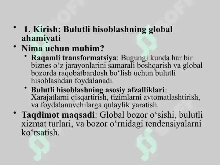 Global Bulutli Hisoblash Bozori 3