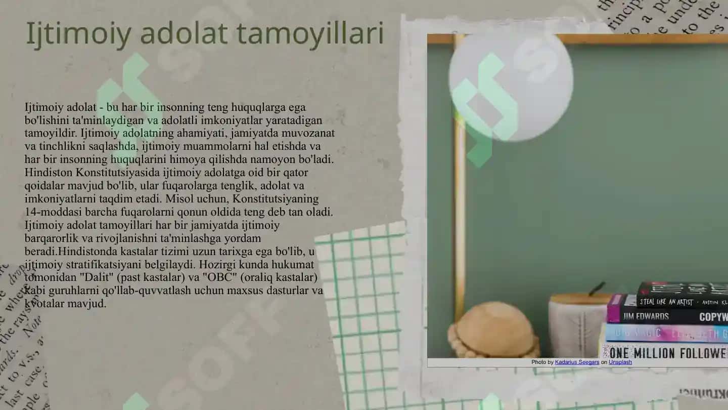 Hindiston davlatining ijtimoiy siyosati haqida 6