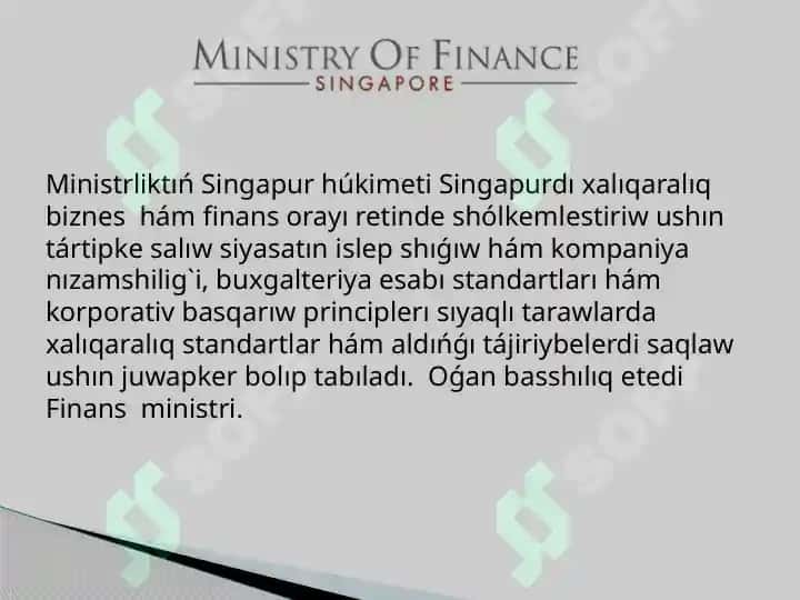 Singapur Finans basqariwi 3