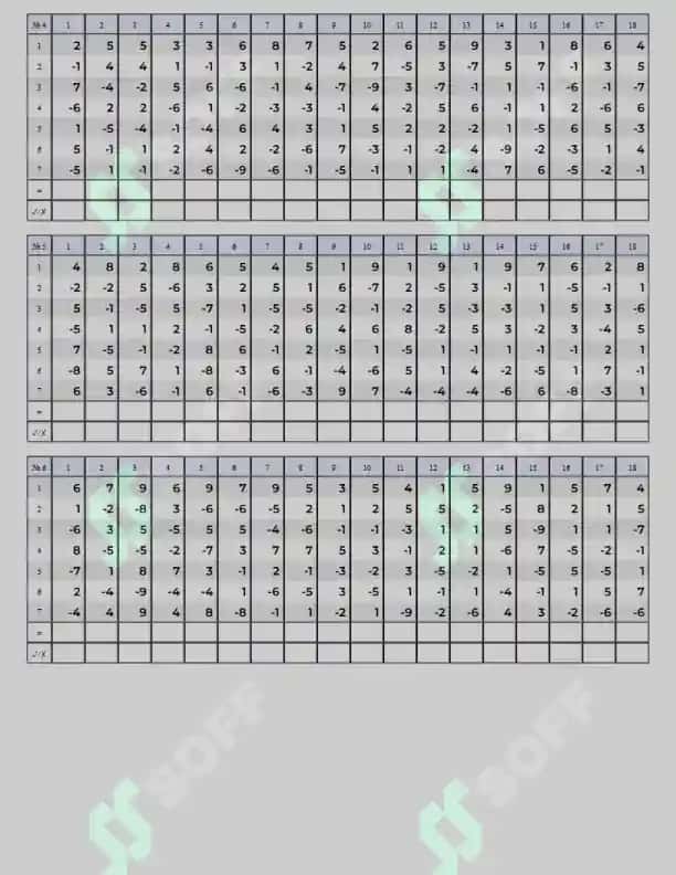 MENTAL ODDIY XISOB 1xonali 7 ustun  500 ta misol 2