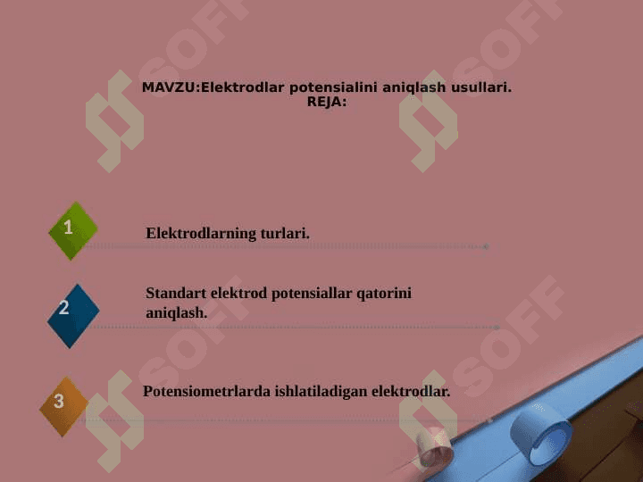 Elektrodlar potensialini aniqlash usullari. 2
