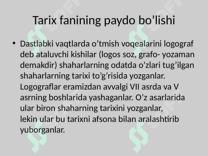 Tarixning antik falsafasi 2