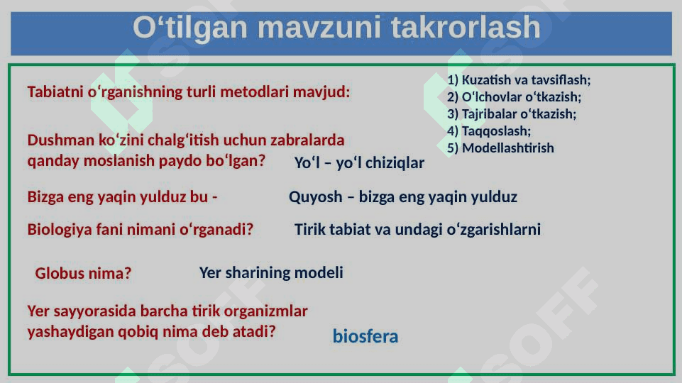 Moddaning tuzilishi 2