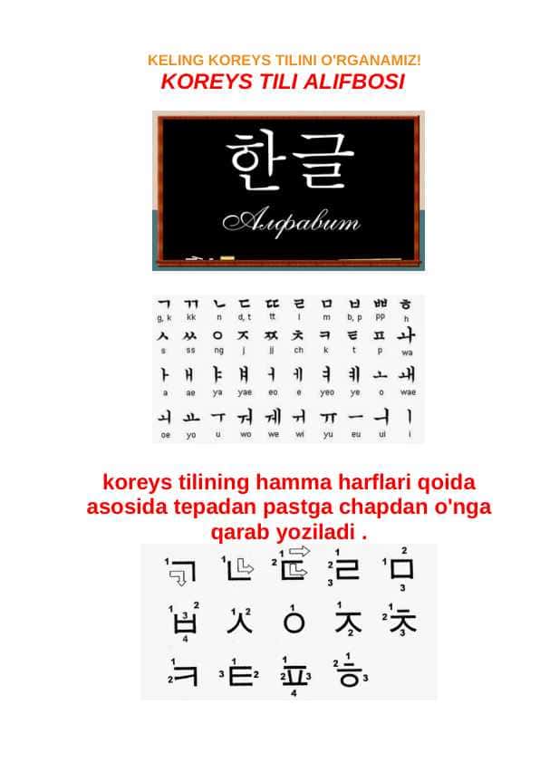KOREYS TILI ALIFBOSI
