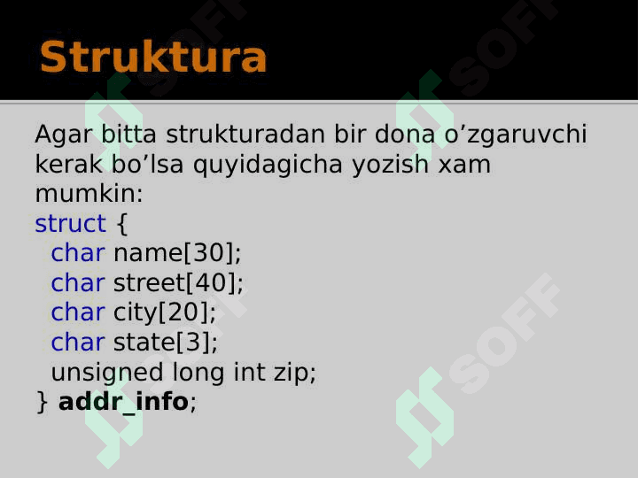 C/C++: Struct va Union 7