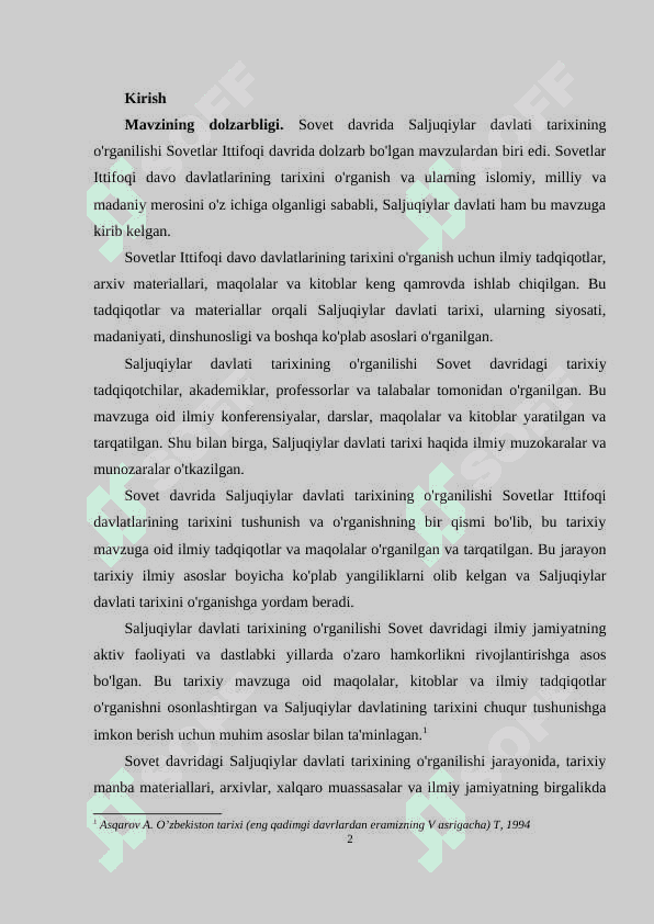 Sovet davrida Saljuqiylar davlati 2