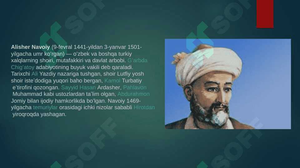 Alisher Navoiy hayoti va ijod yo'li. 2