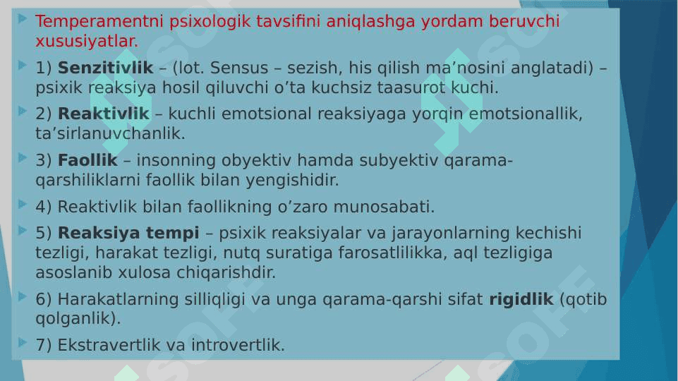 Temperament psixodiagnostikasi. 7