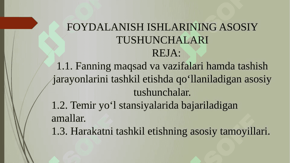 Temir yo`l transportida tashishni texnologiyasi va uni tashkil etish. 2