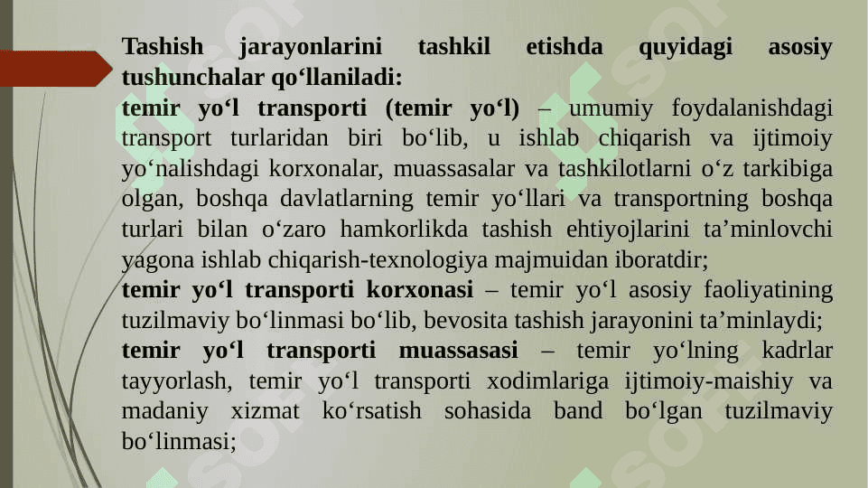 Temir yo`l transportida tashishni texnologiyasi va uni tashkil etish. 4