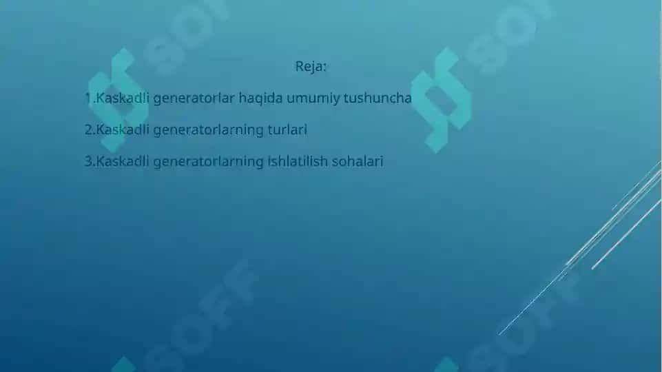 KASKADLI GENERATORLAR 3
