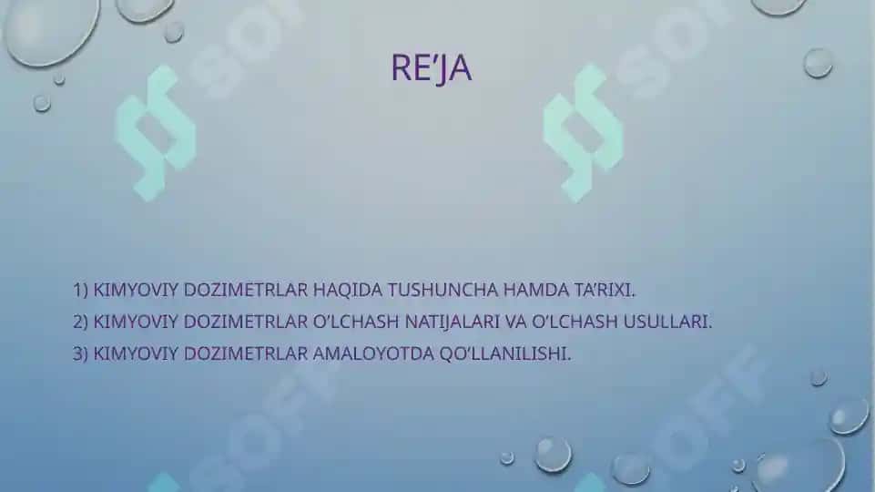 Kimyoviy dozimetrlar 2