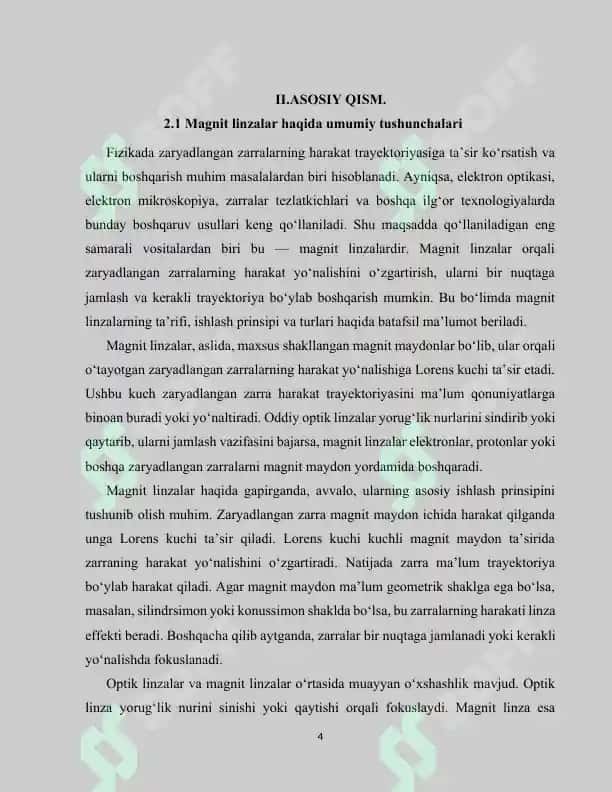 Magnit linzalar va ularning qo’llanilishi 4