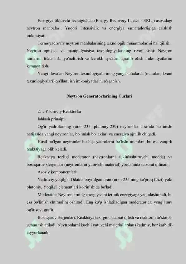 NEYTRON GENERATORLAR VA ULARNING TURLARI 6