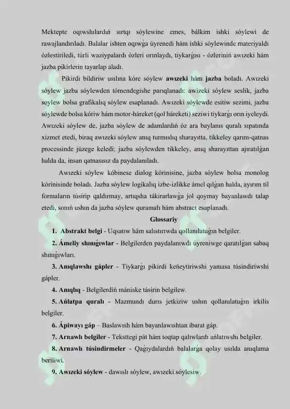 Sóylew hám onıń aldın alıw jolları (glossariy) 4