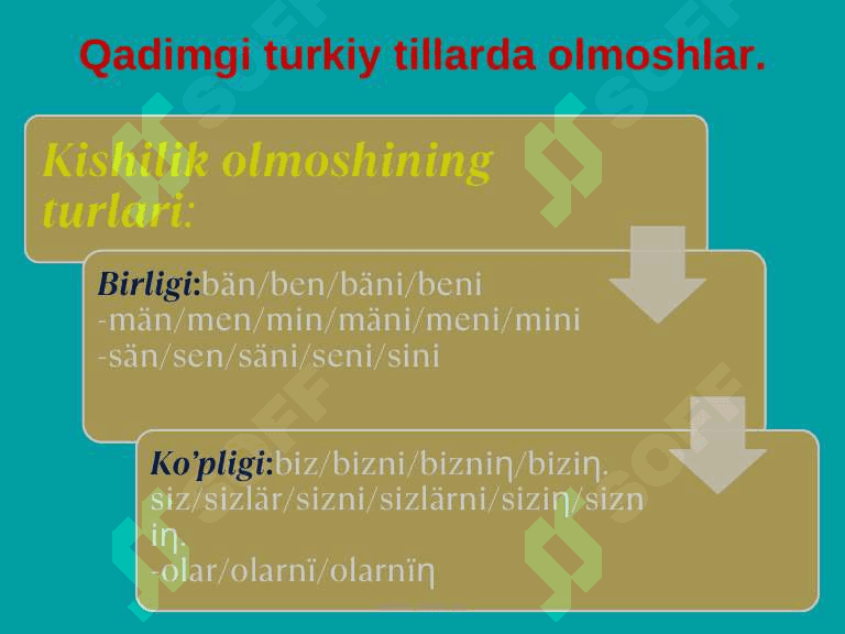 Olmosh turlari 6
