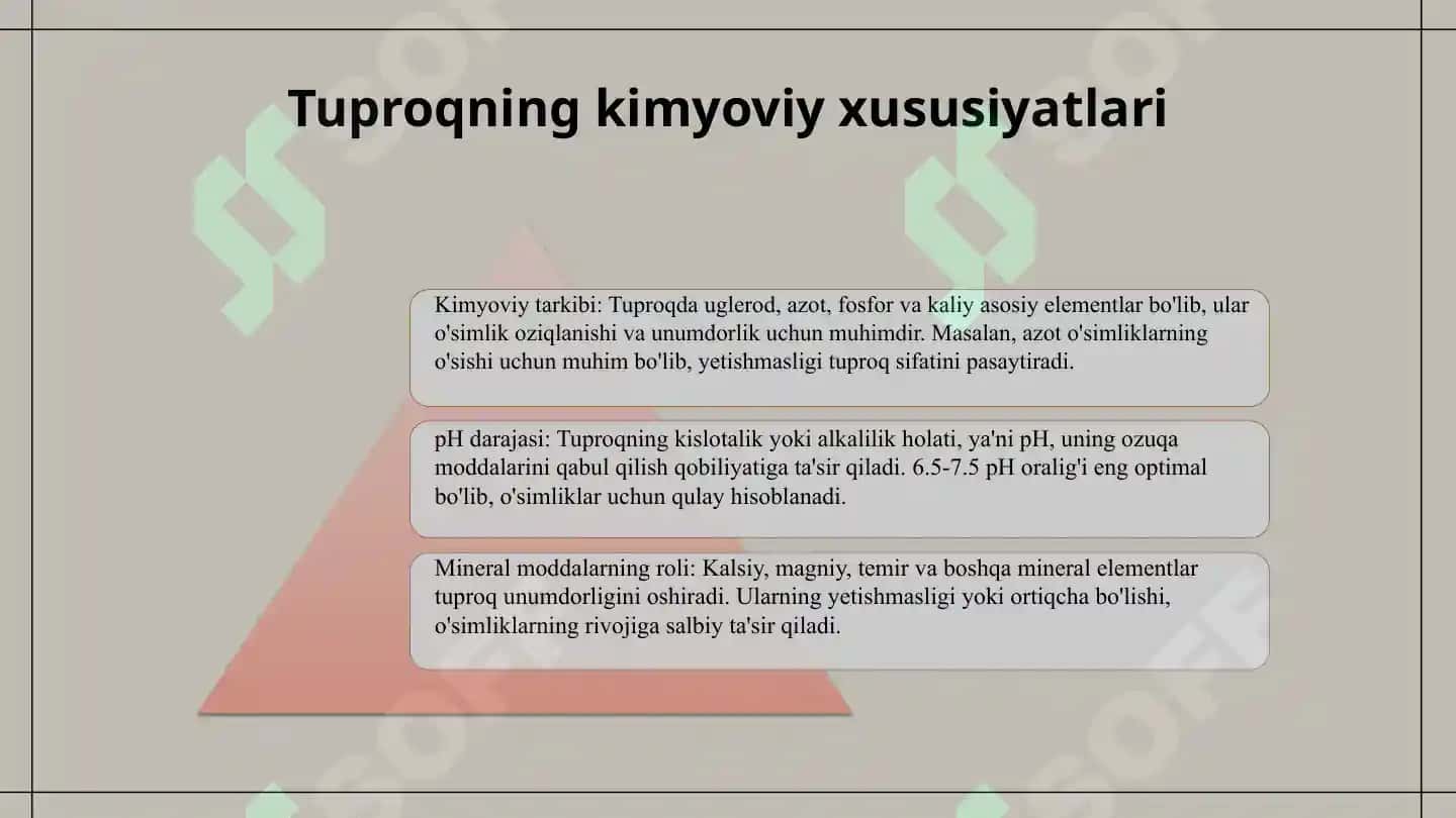 Tuproq va uning tabiiy xususiyatlari 3