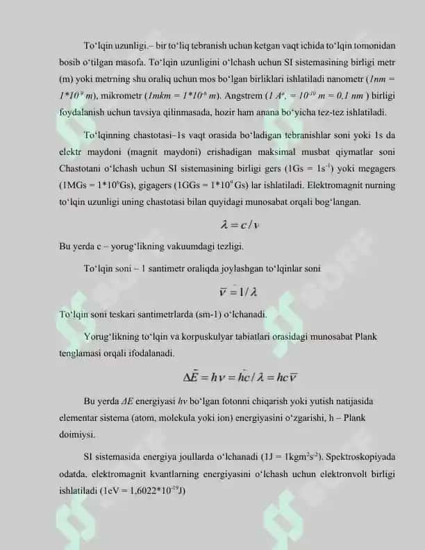 Spektroskopik usullar klassifikatsiyasi 2