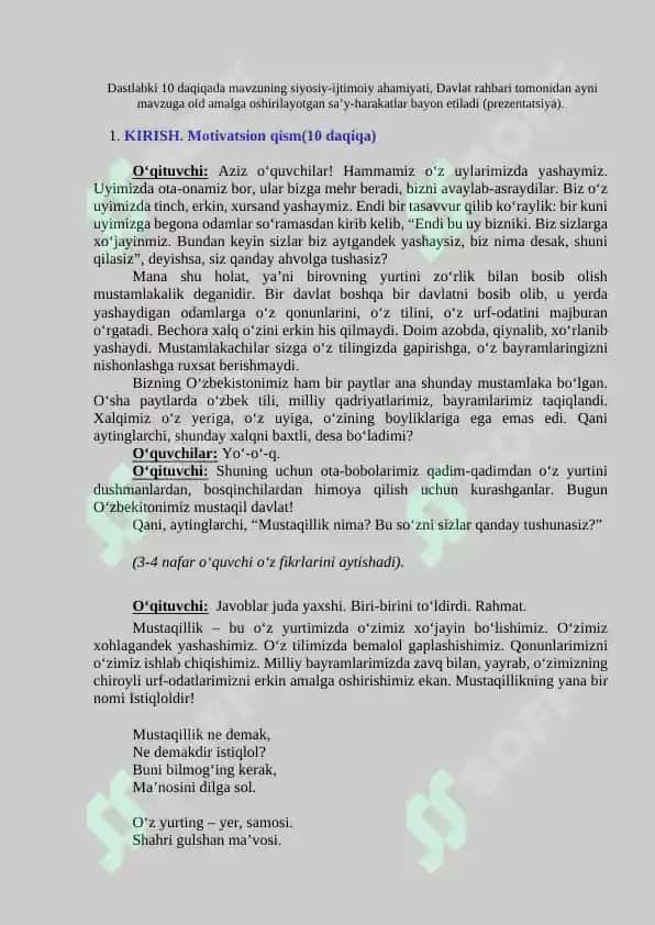 "Kelajak soati" mashg'ulot ssenariysi 3