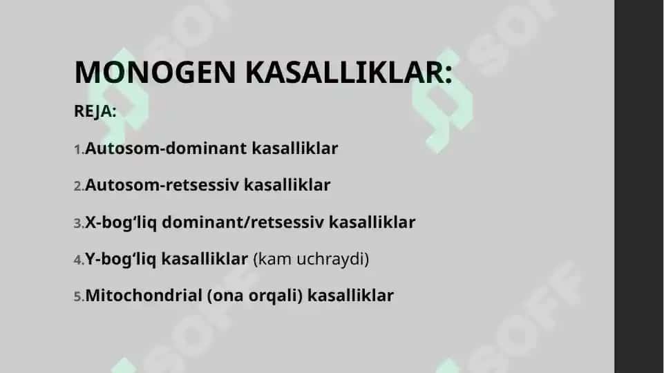 Monogen kasalliklar 2