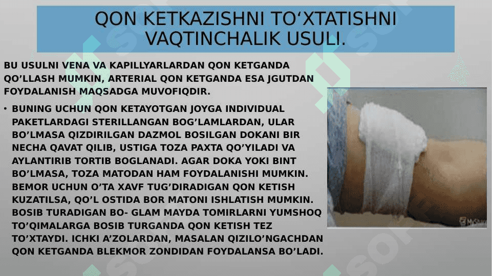 Qon ketishini toʻxtatish 2