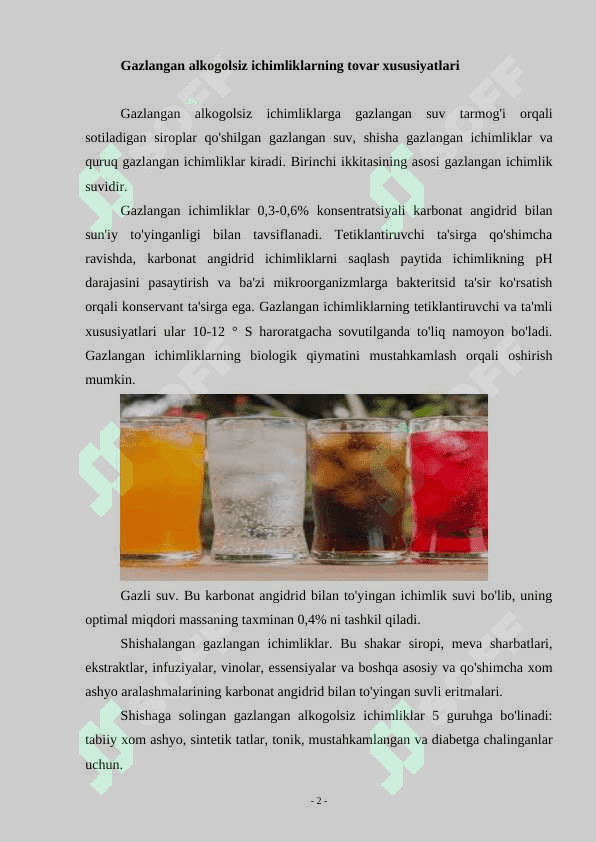 Alkogolsiz ichimliklarni sifat nazorati 4