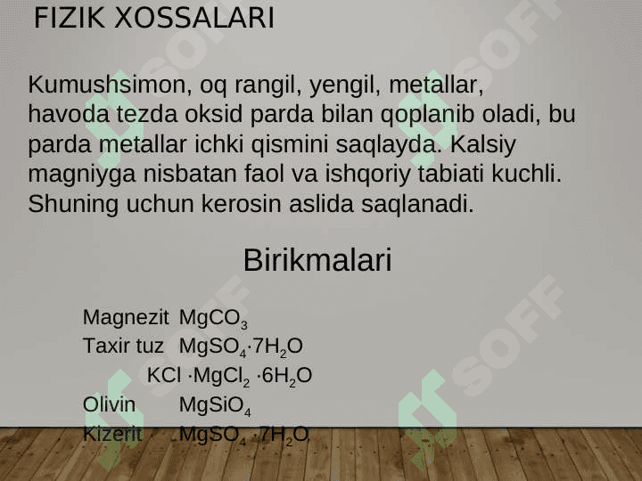 Magniy va Kalsiy 4