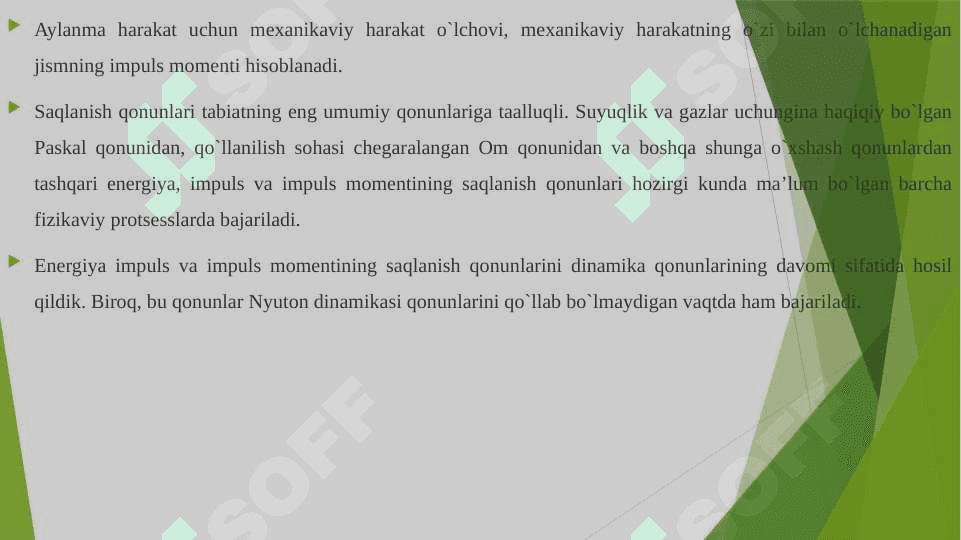 O‘zgaruvchan massali jism harakati 5