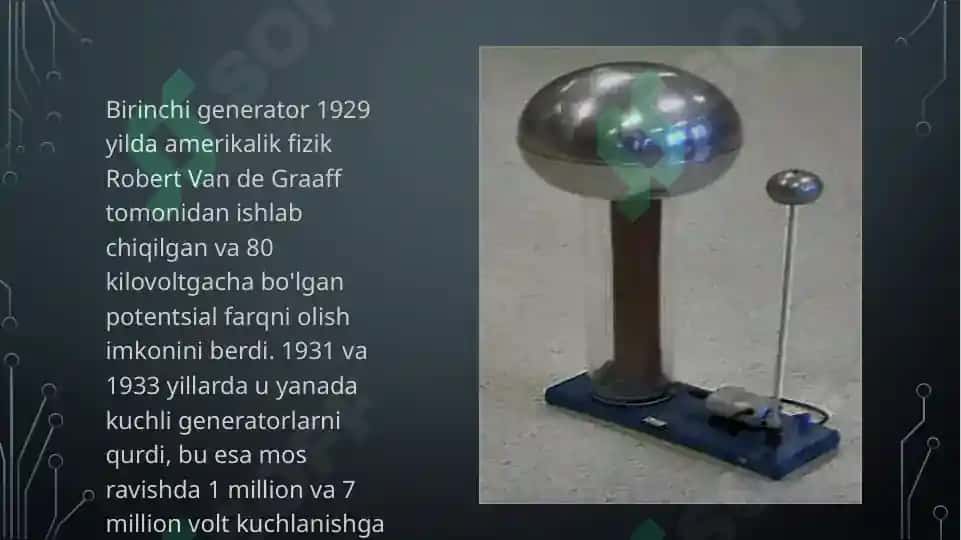 Van-de-Graaf generatori yangi avlodlari 5