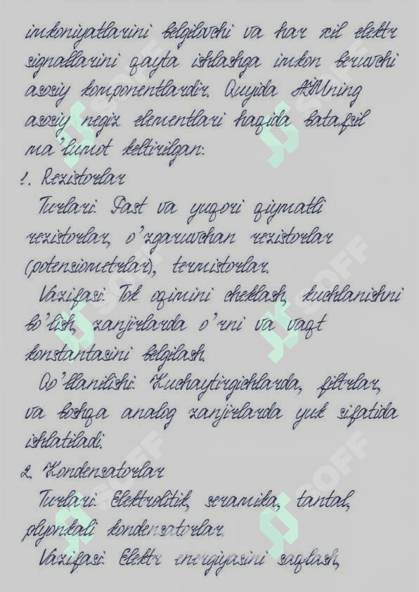 Analog integral mikrosxemalarning negiz elementlari 4
