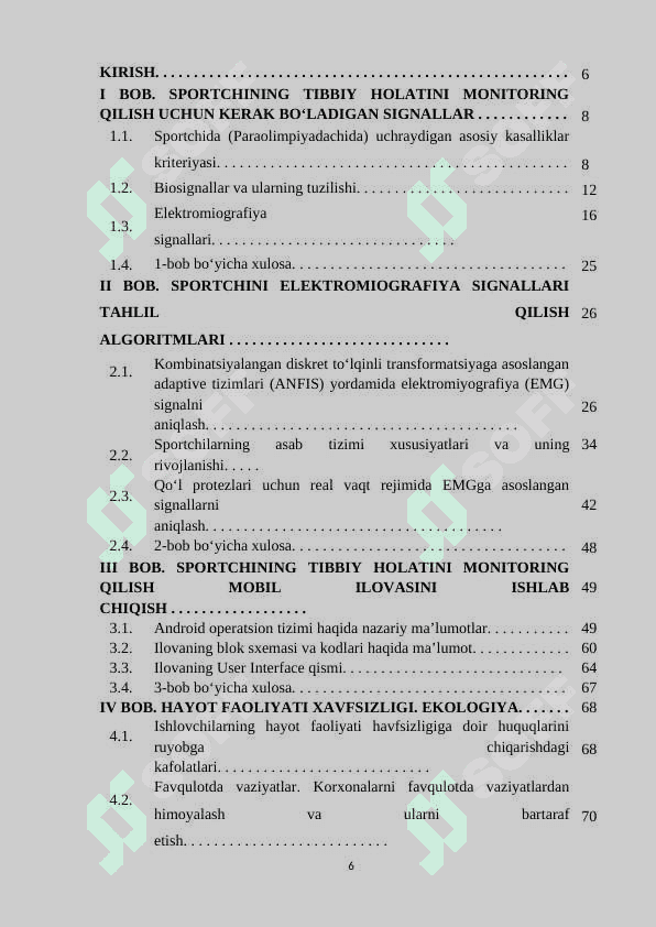 Sportchining tibbiy holatini monitoring qilish 6