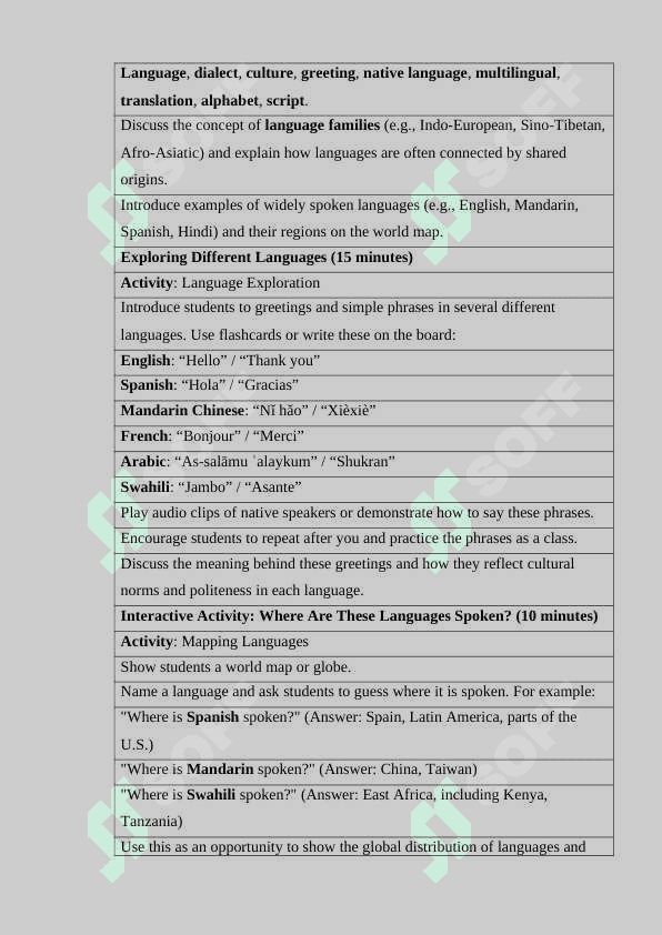 Languages of the World 2