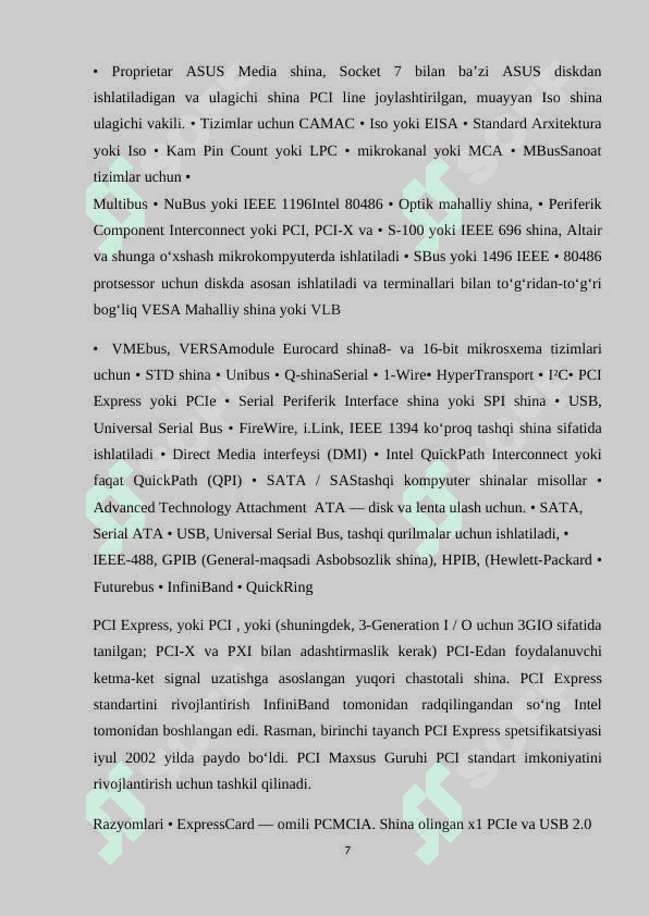 Kompyuter shinalari haqida umumiy ma’lumot 7