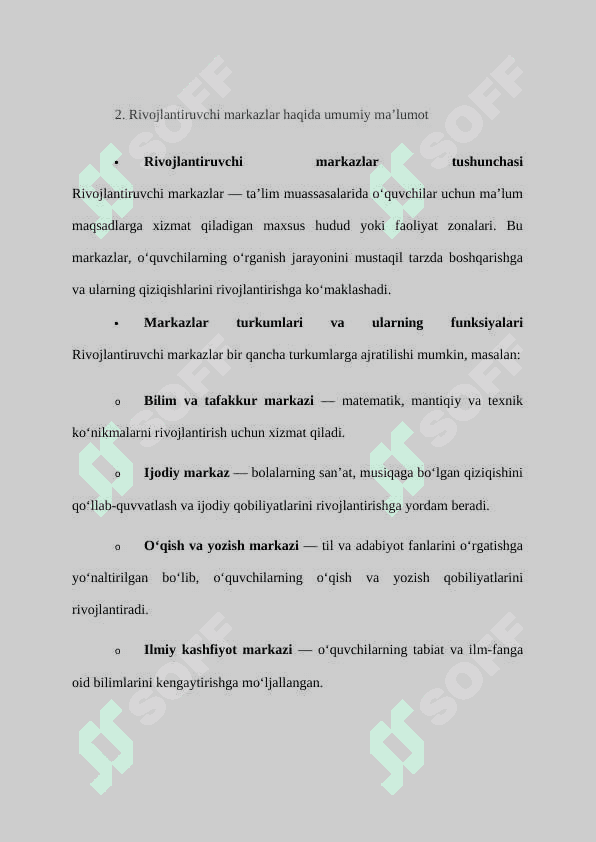 rivojlantiruvchi markazlarni tashkil qilish texnologiyalari metodologik va nazariy asoslari 3