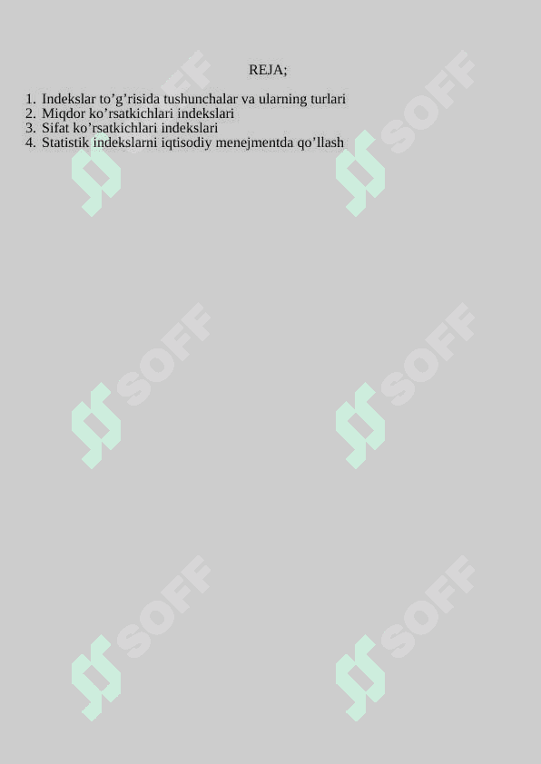 Iqtisodiy indekslar 2