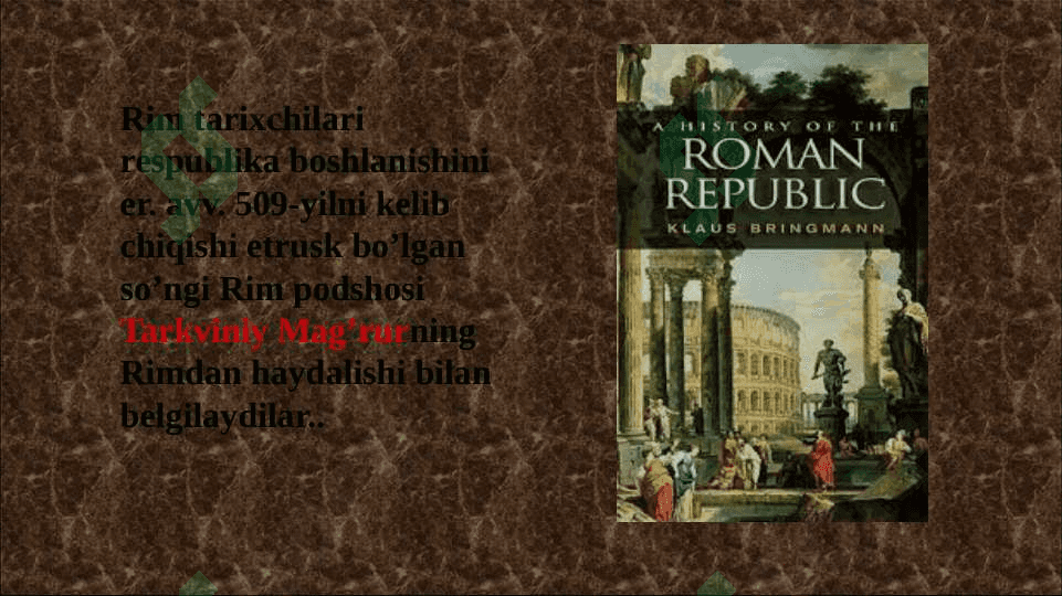 Qadimgi Rim tarixiga kirish 2